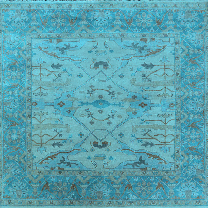 Square Oriental Light Blue Industrial Rug, urb1610lblu