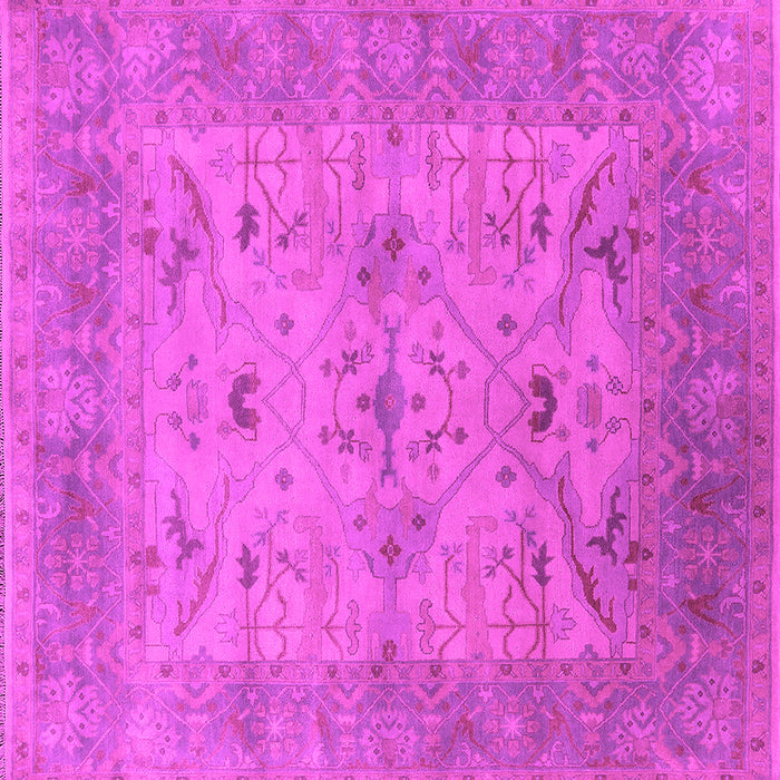 Square Machine Washable Oriental Pink Industrial Rug, wshurb1610pnk