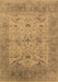 Machine Washable Oriental Brown Industrial Rug, wshurb1610brn