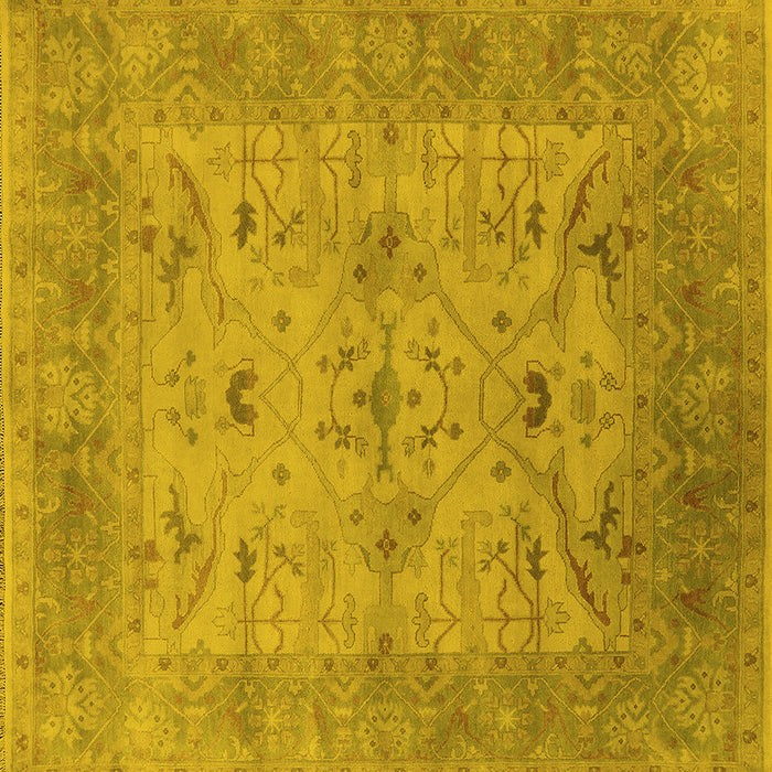 Square Oriental Yellow Industrial Rug, urb1610yw