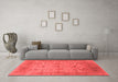 Industrial Red Washable Rugs