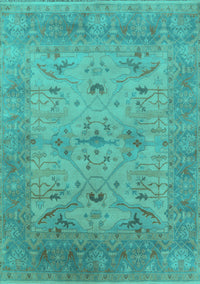 Oriental Turquoise Industrial Rug, urb1610turq