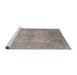 Sideview of Machine Washable Industrial Modern Rose Dust Purple Rug, wshurb1611