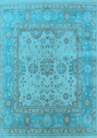 Oriental Light Blue Industrial Rug, urb1611lblu