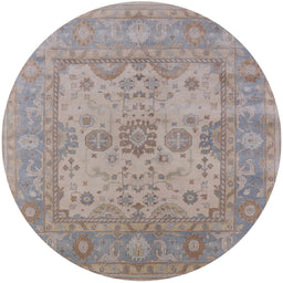 Round Machine Washable Industrial Modern Rose Dust Purple Rug, wshurb1611