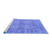 Sideview of Machine Washable Oriental Blue Industrial Rug, wshurb1611blu