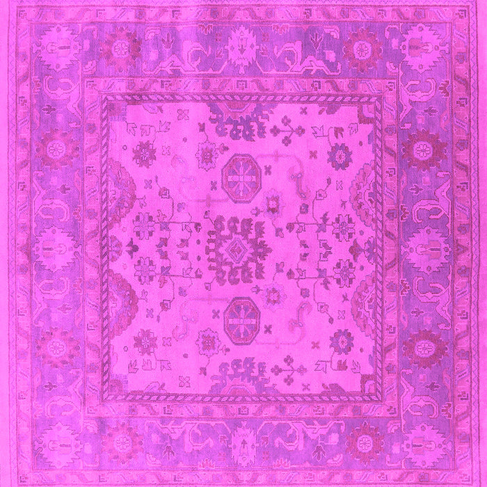 Square Machine Washable Oriental Pink Industrial Rug, wshurb1611pnk