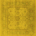 Square Oriental Yellow Industrial Rug, urb1611yw