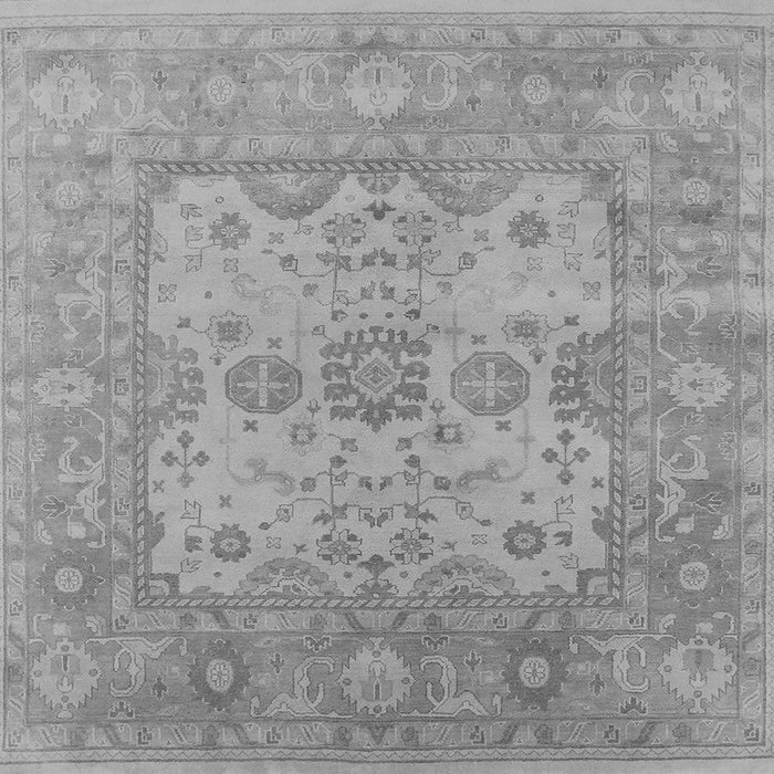 Square Machine Washable Oriental Gray Industrial Rug, wshurb1611gry