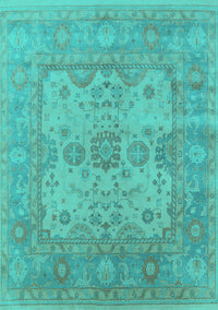 Oriental Turquoise Industrial Rug, urb1611turq