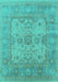 Oriental Turquoise Industrial Rug, urb1611turq