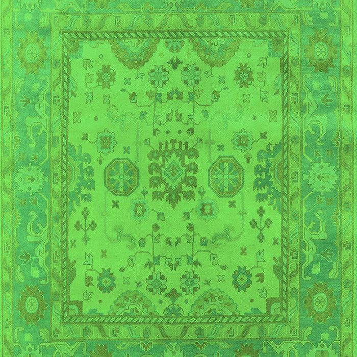 Machine Washable Oriental Green Industrial Area Rugs, wshurb1611grn