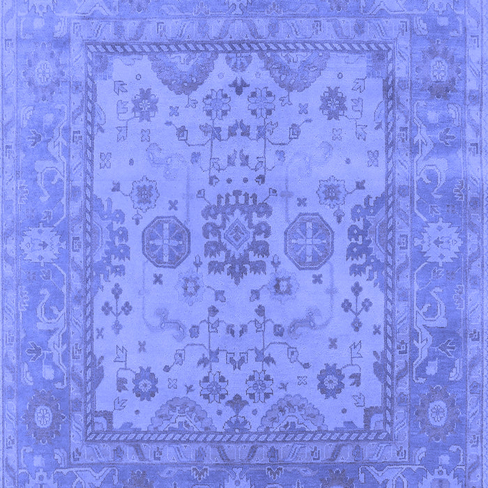 Machine Washable Oriental Blue Industrial Rug, wshurb1611blu