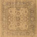 Square Oriental Brown Industrial Rug, urb1611brn