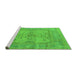Sideview of Machine Washable Oriental Green Industrial Area Rugs, wshurb1611grn