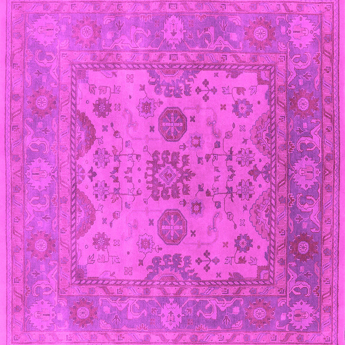 Square Machine Washable Oriental Pink Industrial Rug, wshurb1612pnk