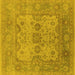 Square Oriental Yellow Industrial Rug, urb1612yw