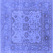 Square Oriental Blue Industrial Rug, urb1612blu