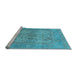 Sideview of Machine Washable Oriental Light Blue Industrial Rug, wshurb1612lblu