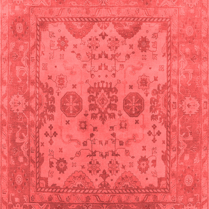 Machine Washable Oriental Red Industrial Rug, wshurb1612red