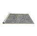 Sideview of Machine Washable Oriental Gray Industrial Rug, wshurb1612gry