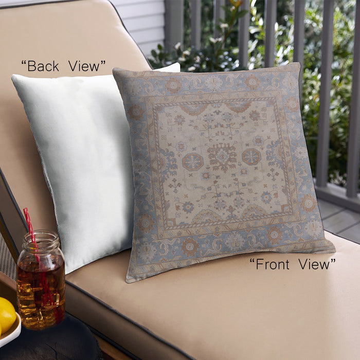 Front View of Mid-Century Modern Urban Square Rose Dust Purple Throw Pillow, 18 inch by 18 inch, pwurb1612