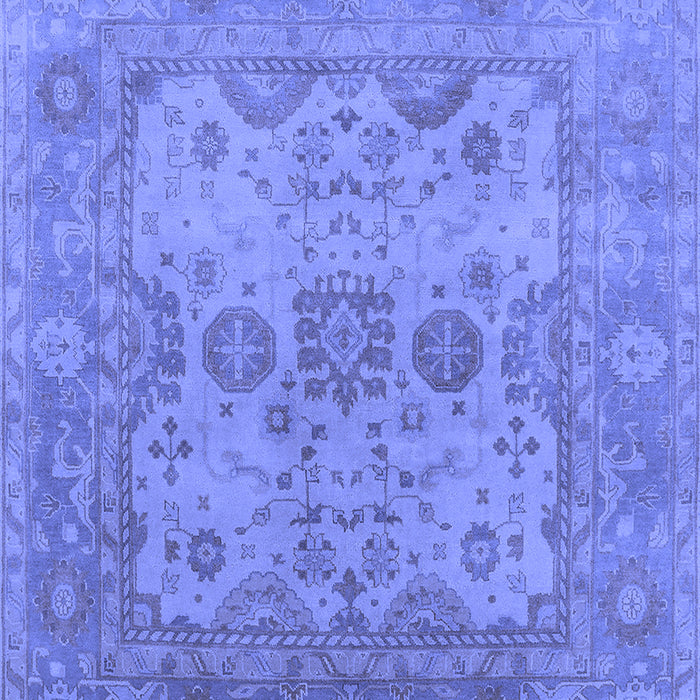 Machine Washable Oriental Blue Industrial Rug, wshurb1612blu