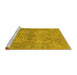 Sideview of Machine Washable Oriental Yellow Industrial Rug, wshurb1612yw