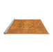 Sideview of Machine Washable Oriental Orange Industrial Area Rugs, wshurb1612org