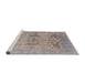 Sideview of Machine Washable Industrial Modern Rose Dust Purple Rug, wshurb1613