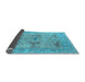 Sideview of Oriental Light Blue Industrial Rug, urb1613lblu