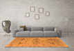 Machine Washable Oriental Orange Industrial Area Rugs in a Living Room, wshurb1613org