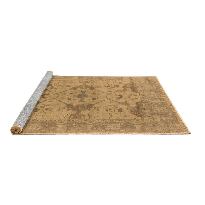 Sideview of Machine Washable Oriental Brown Industrial Rug, wshurb1613brn