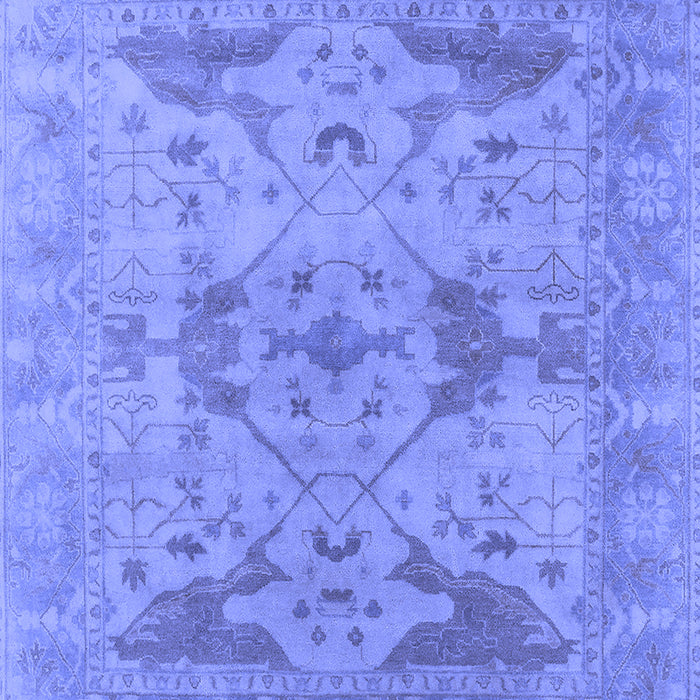 Machine Washable Oriental Blue Industrial Rug, wshurb1613blu