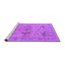 Sideview of Machine Washable Oriental Purple Industrial Area Rugs, wshurb1613pur