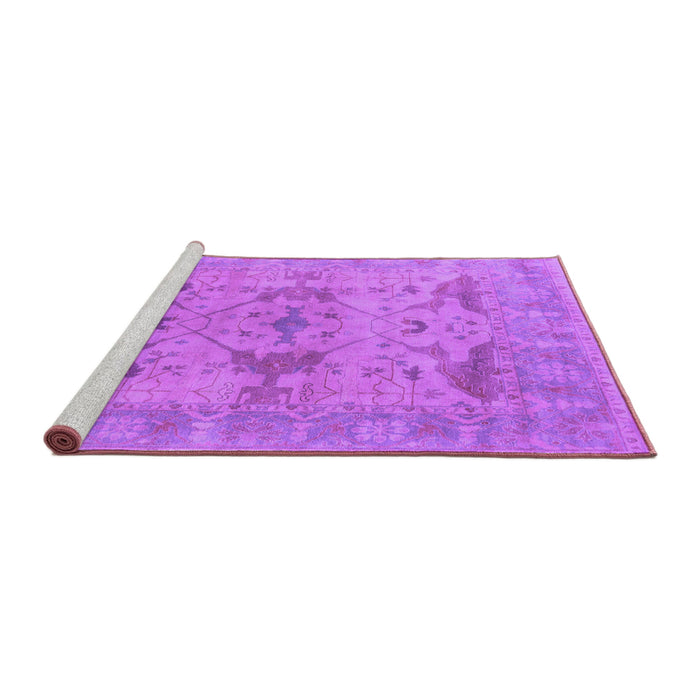 Sideview of Machine Washable Oriental Purple Industrial Area Rugs, wshurb1613pur