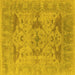 Square Oriental Yellow Industrial Rug, urb1613yw