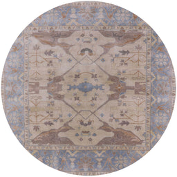 Round Machine Washable Industrial Modern Rose Dust Purple Rug, wshurb1613