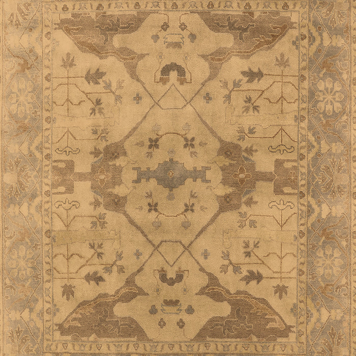 Machine Washable Oriental Brown Industrial Rug, wshurb1613brn