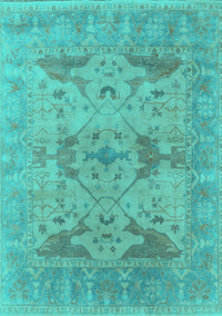 Oriental Turquoise Industrial Rug, urb1613turq