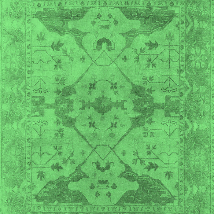 Machine Washable Oriental Emerald Green Industrial Area Rugs, wshurb1613emgrn