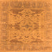 Square Oriental Orange Industrial Rug, urb1613org