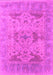 Machine Washable Oriental Pink Industrial Rug, wshurb1613pnk