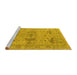 Sideview of Machine Washable Oriental Yellow Industrial Rug, wshurb1613yw