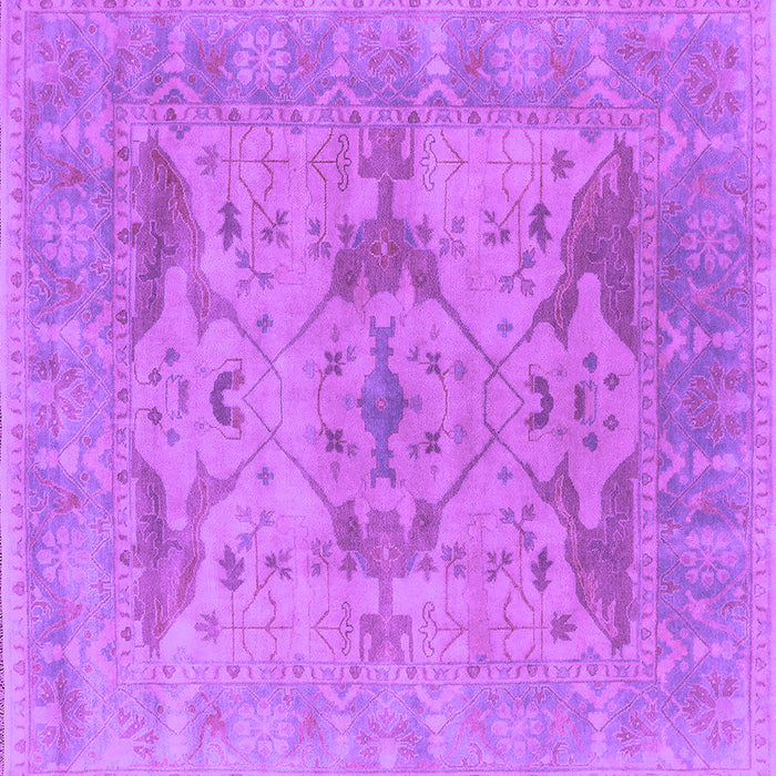 Square Machine Washable Oriental Purple Industrial Area Rugs, wshurb1613pur