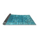 Sideview of Oriental Light Blue Industrial Rug, urb1614lblu