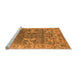 Sideview of Machine Washable Oriental Orange Industrial Area Rugs, wshurb1614org