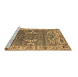 Sideview of Machine Washable Oriental Brown Industrial Rug, wshurb1614brn