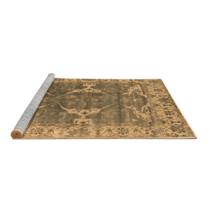 Sideview of Machine Washable Oriental Brown Industrial Rug, wshurb1614brn
