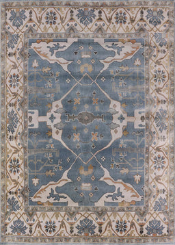 Mid-Century Modern Cloudy Gray Oriental Rug, urb1614